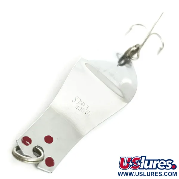 Vintage  Prescott Spinner Thin Doctor 165, 1/8oz Nickel / Red fishing spoon #5682