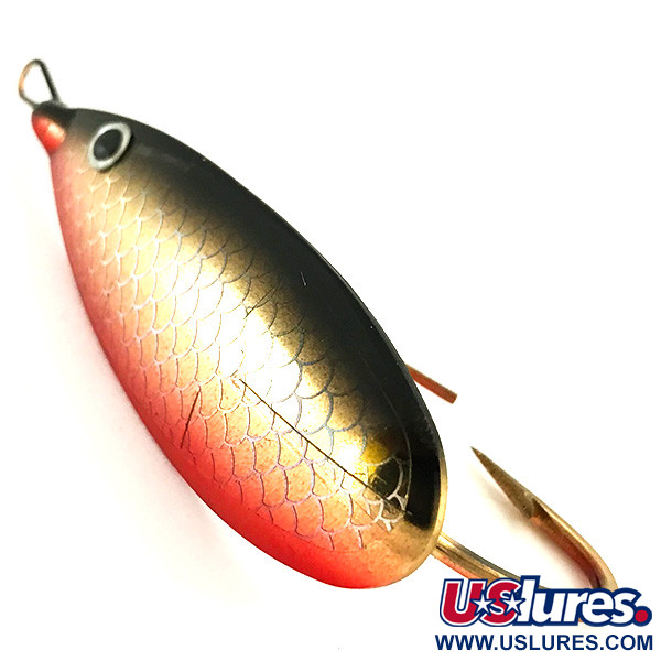   Weedless Johnson Silver Minnow, 2/5oz Golden Fish / Red fishing spoon #5687