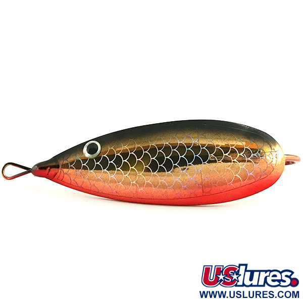   Weedless Johnson Silver Minnow, 2/5oz Golden Fish / Red fishing spoon #5687