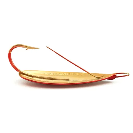 Weedless Johnson Silver Minnow, 2/5oz Golden Fish / Red fishing spoon #5687