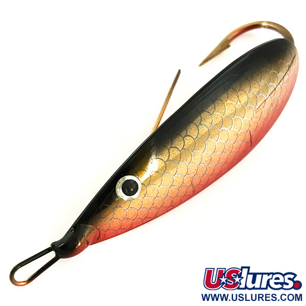   Weedless Johnson Silver Minnow, 2/5oz Golden Fish / Red fishing spoon #5687