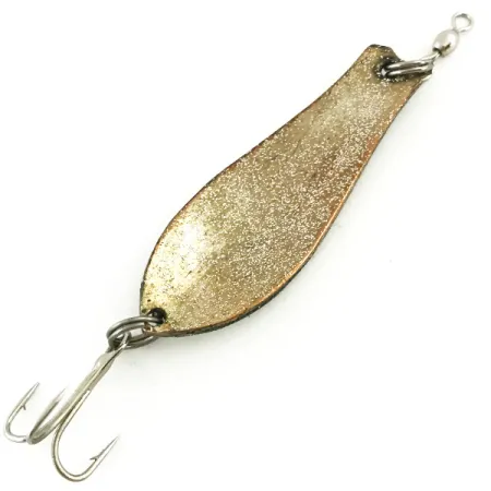 Vintage Prescott Spinner Little Doctor 255, 1/4oz Golden Glitter / Green Glitter fishing spoon #5689