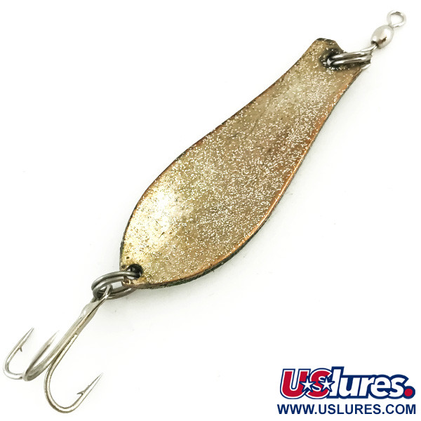 Vintage  Prescott Spinner Little Doctor 255, 1/4oz Golden Glitter / Green Glitter fishing spoon #5689