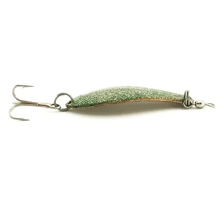 Vintage Prescott Spinner Little Doctor 255, 1/4oz Golden Glitter / Green Glitter fishing spoon #5689