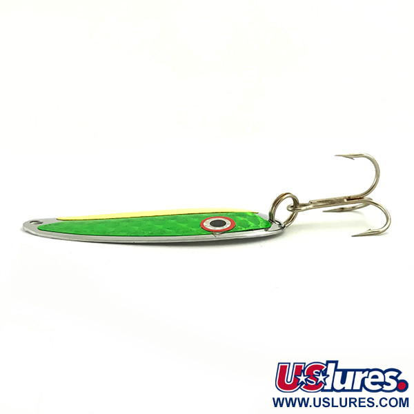 Vintage  Pro King Pro Spoon, 1/3oz Yellow / Green / Nickel fishing spoon #5690