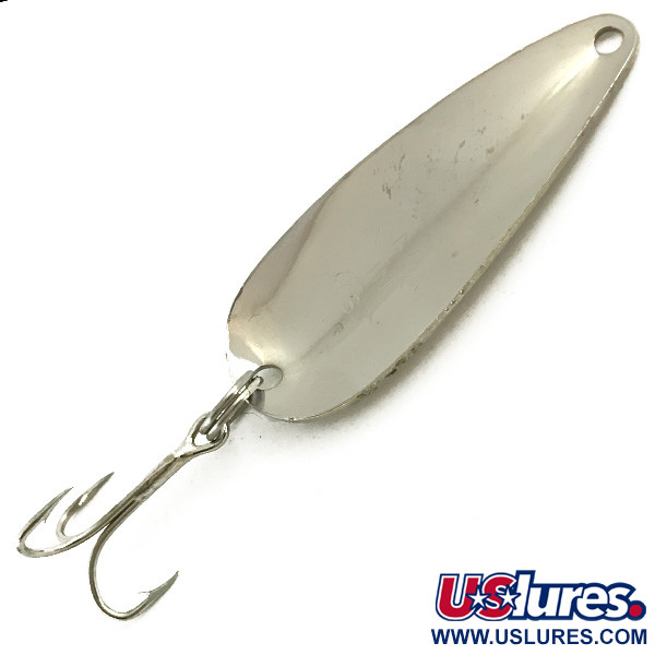 Vintage   Worth Spoon, 1/3oz Silver / Red fishing spoon #5695