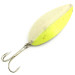 Vintage   Main liner Glow UV, 3/4oz White / Yellow / Nickel fishing spoon #5698