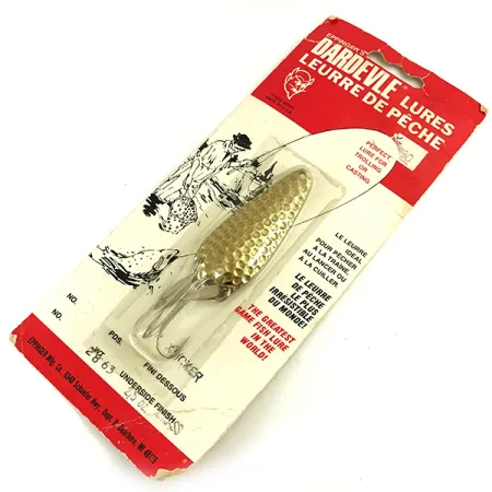 Eppinger Dardevle Imp Klicker, 2/5oz Hammered Brass fishing spoon #5699