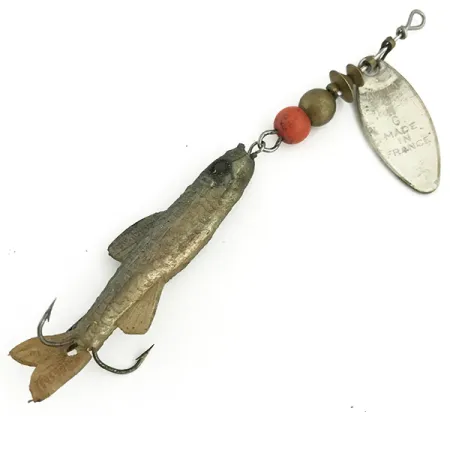 Vintage Mepps Aglia Long 0 Mino, 1/8oz Silver spinning lure #5701