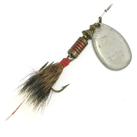 Vintage Mepps Aglia 3 dressed, 1/4oz Silver spinning lure #5702