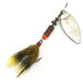 Vintage   Mepps Aglia Long 2 Dressed (squirrel tail), 1/4oz Silver spinning lure #5704