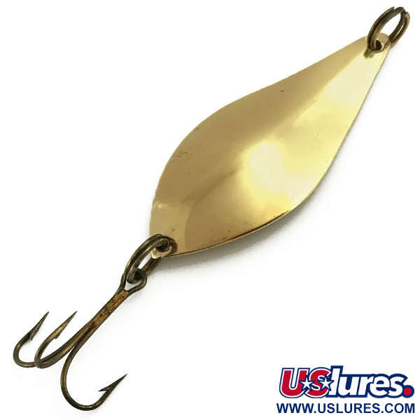 Vintage Lanes Tackle & Bait Lane's Flasher, 1/2oz Gold fishing spoon #5716
