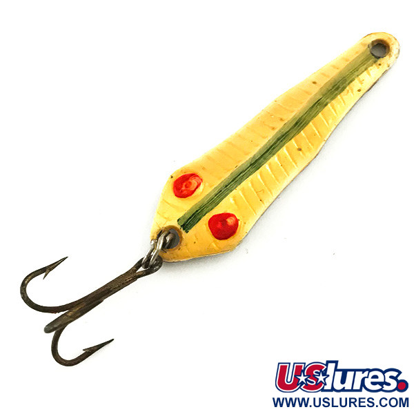 Vintage   Thommen Chelly, 3/16oz Yellow / Nickel fishing spoon #5717