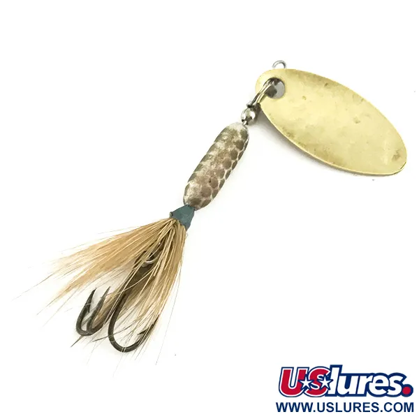 Vintage  Yakima Bait Worden’s Original Rooster Tail 1, 3/32oz Gold spinning lure #5722