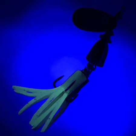 Vintage Blue Fox Super Vibrax 1, 1/8oz Gold spinning lure #5725