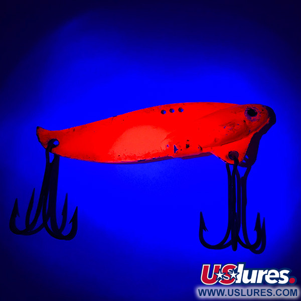 Vintage   Heddon Sonar 433 UV, 1/2oz Fluorescent Pink fishing spoon #5749