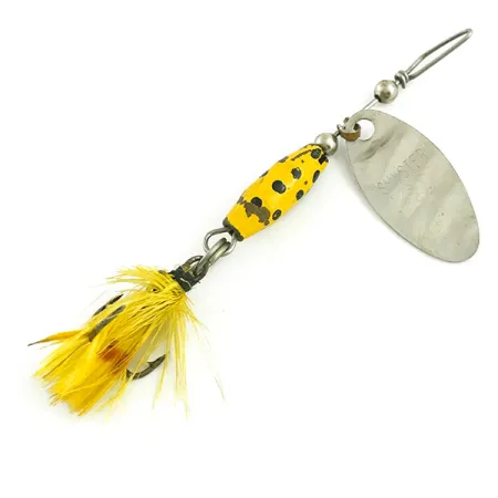 Vintage Glen Evans Shyster, 1/8oz Nickel / Yellow spinning lure #5752