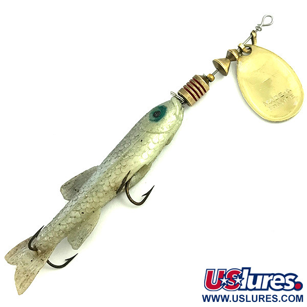 Vintage   Mepps Aglia Mino 2, 1/4oz Gold spinning lure #5755