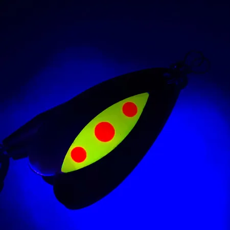 Vintage Luhr Jensen Les Davis Bolo UV, 1/2oz Brass fishing spoon #5756