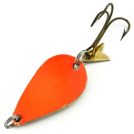 Vintage Acme K.O. Wobbler UV, 1/4oz Gold / Orange fishing spoon #5758