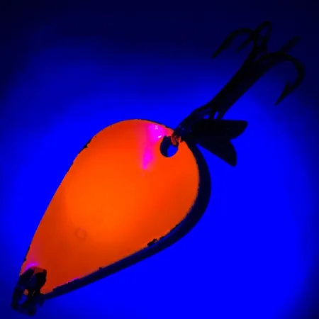 Vintage Acme K.O. Wobbler UV, 1/4oz Gold / Orange fishing spoon #5758