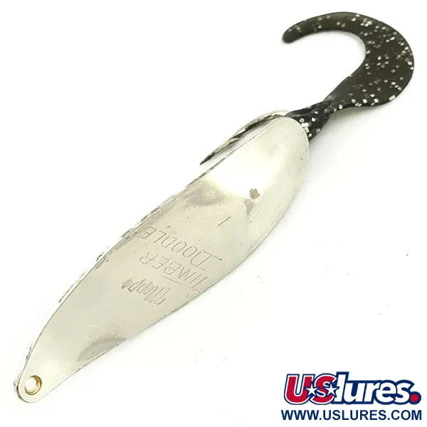 Vintage Mepps Timber Doodle 1, 2/5oz Silver fishing spoon #5773