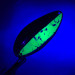 Vintage   Main liner UV, 2/5oz Nickel / Fluorescent Green fishing spoon #5776