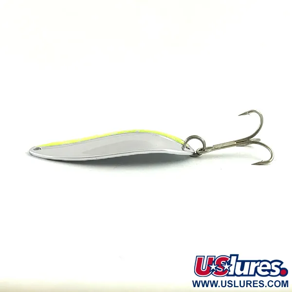 Vintage  TODDCO Main liner UV, 2/5oz Nickel / Fluorescent Green fishing spoon #5776