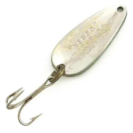 Vintage Nebco Tor-P-Do 1, 1/4oz Green / White / Nickel fishing spoon #5784