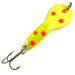 Vintage  Glen Evans Loco 2 UV, 1/4oz Yellow / Red / Nickel / UV Glow in UV light, Fluorescent fishing spoon #5790