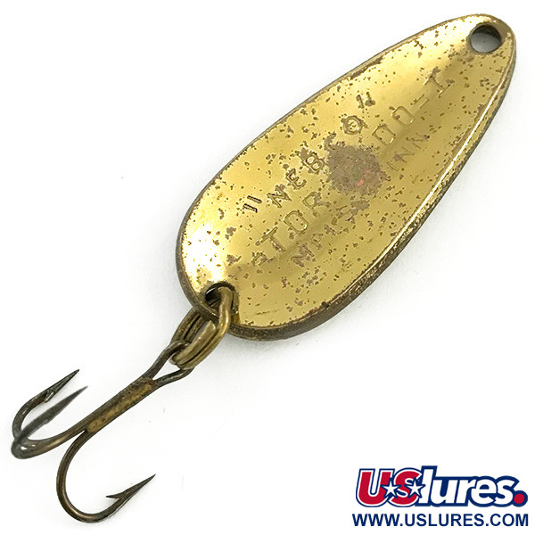 Vintage Nebco Tor-P-Do 1, 1/4oz Hammered Bronze (Brass) fishing spoon #5813