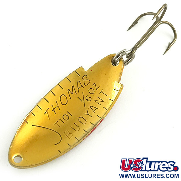 Vintage   Thomas Buoyant, 3/16oz Gold / Golden Trout fishing spoon #5821