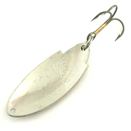 Vintage Thomas Buoyant, 3/16oz Hammered Rainbow Trout / Silver fishing spoon #5823