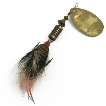 Vintage Mepps Aglia 3 dressed, 1/4oz Gold spinning lure #5828