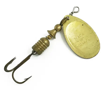 Vintage Mepps Aglia 2, 3/16oz Gold spinning lure #5831