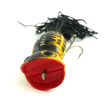 Vintage Fred Arbogast Hula Popper, 1/2oz Tiger fishing lure #5841