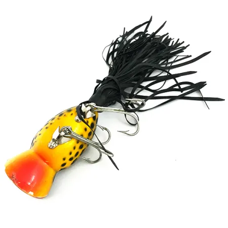 Vintage Fred Arbogast Hula Popper, 1/2oz Tiger fishing lure #5841