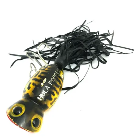 Vintage Fred Arbogast Hula Popper, 1/2oz Tiger fishing lure #5841