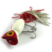 Vintage   Fred Arbogast Hula Popper, 1/2oz Red / White fishing lure #5859