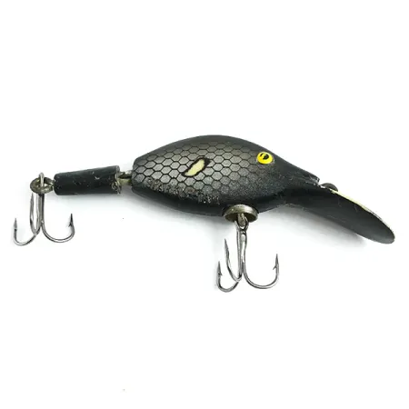 Vintage Eppinger Sparkle Tail, Black / Silver fishing lure #5860