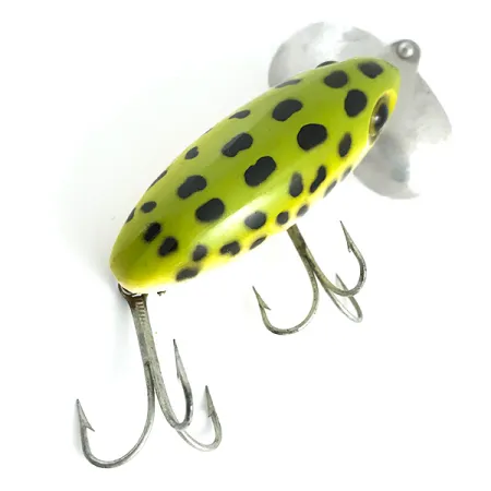 Vintage Fred Arbogast Jitterbug, 1/2oz Frog fishing lure #5861