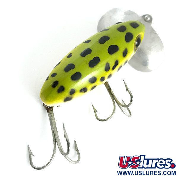 Vintage   Fred Arbogast Jitterbug, 1/2oz Frog fishing lure #5861