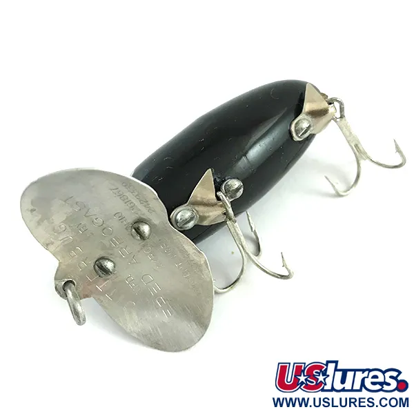 Vintage   Fred Arbogast Jitterbug , 1/3oz Black fishing lure #5862