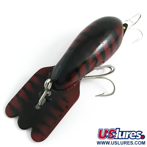 Vintage Fred Arbogast Mud Bug , 1/2oz Dark Red fishing lure #5863