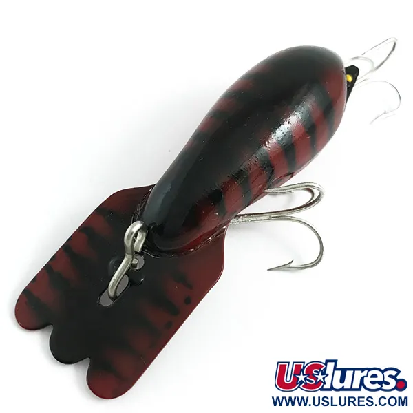 Vintage   Fred Arbogast Mud Bug , 1/2oz Dark Red fishing lure #5863