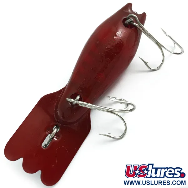 Vintage   Fred Arbogast Mud Bug , 1/2oz Dark Red fishing lure #5863