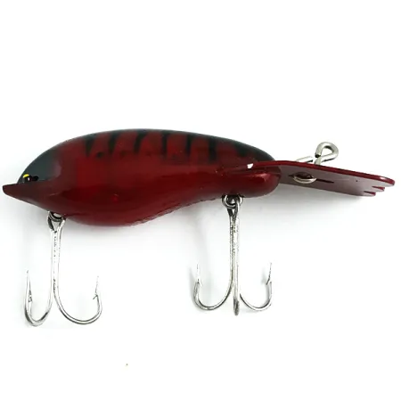 Vintage Fred Arbogast Mud Bug , 1/2oz Dark Red fishing lure #5863