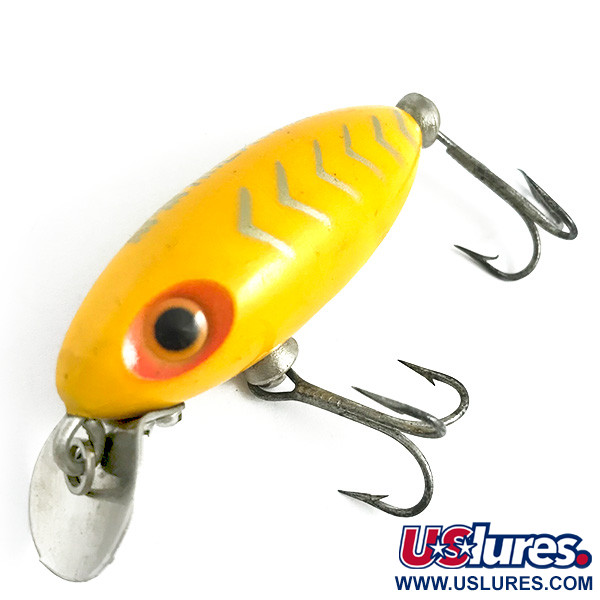 Vintage   Fred Arbogast Spin Hula Dancer, 1/4oz Yellow fishing lure #5864