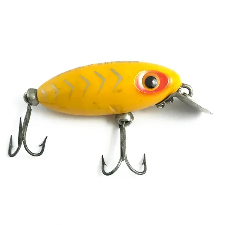 Vintage Fred Arbogast Spin Hula Dancer, 1/4oz Yellow fishing lure #5864