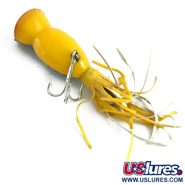 Vintage   Fred Arbogast Hula Popper, 3/32oz Fire Tiger fishing lure #5867